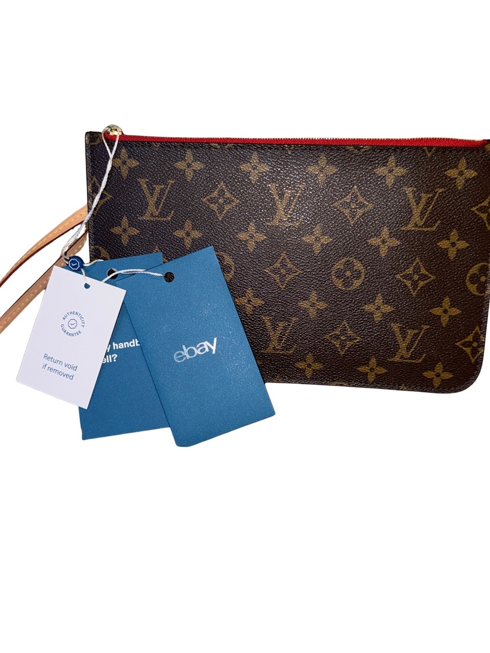 Authentic Louis Vuitton Monogram Wristlet Clutch Excellent Condition